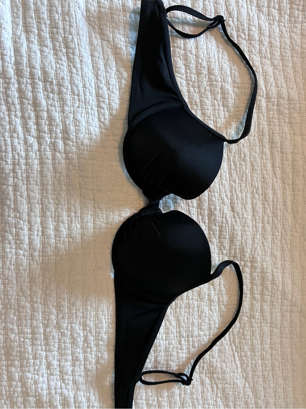 aerie Black Padded Bikini Top with Underwire